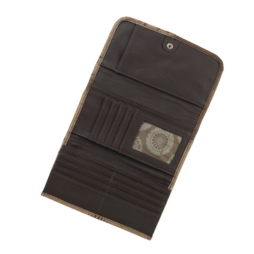 American West Annie's Secret Collection Ladies' Tri-Fold Wallet -Sand/Dis - Picture 3 of 3